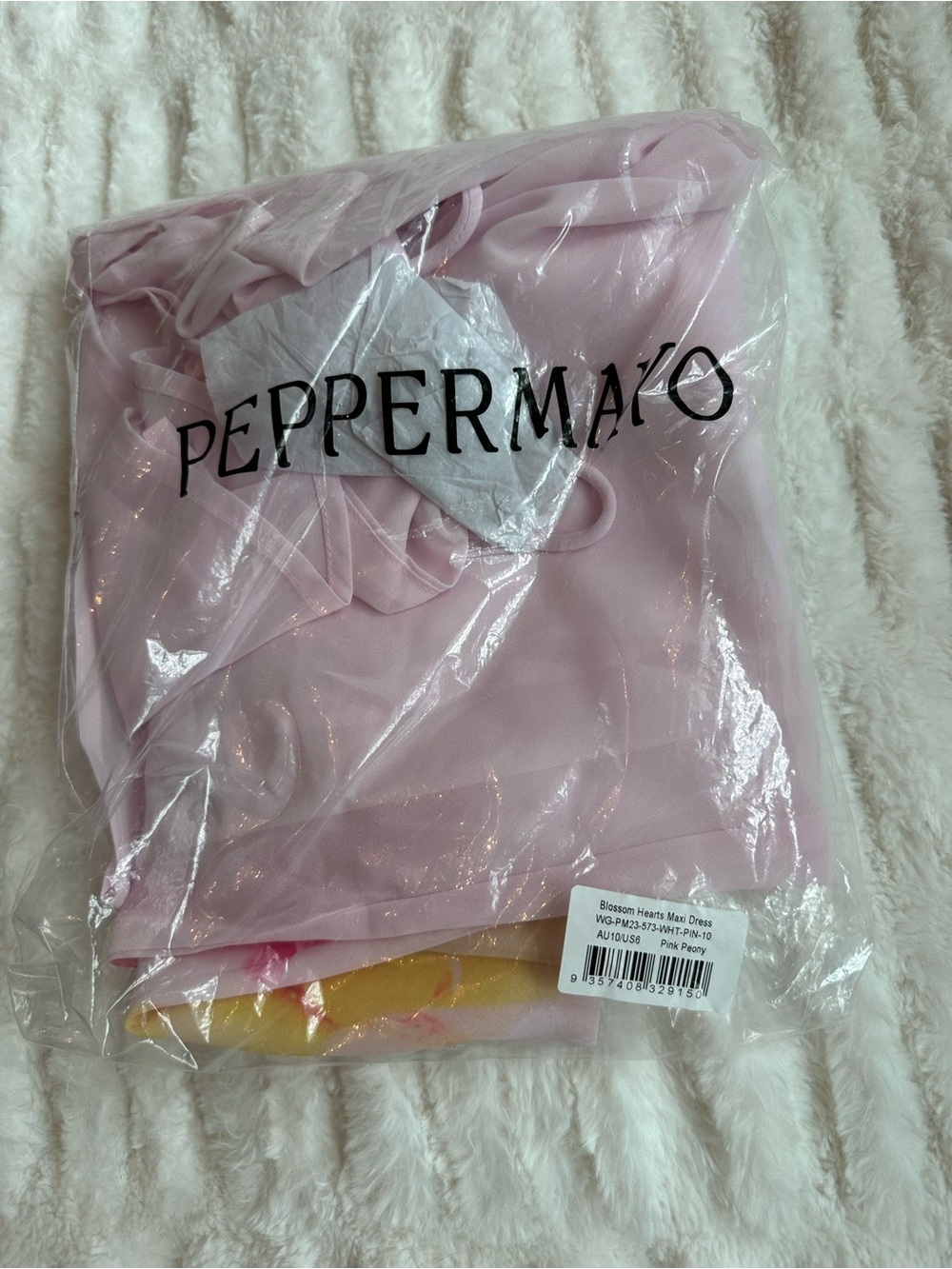 NWT Peppermayo Blossom Hearts Maxi Dress in Pink Peony - Picture 7 of 9